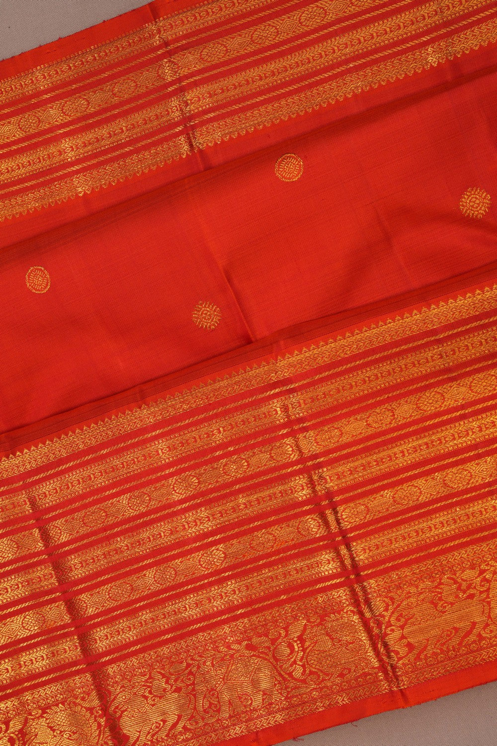 Image of Arani Silk Red Saree